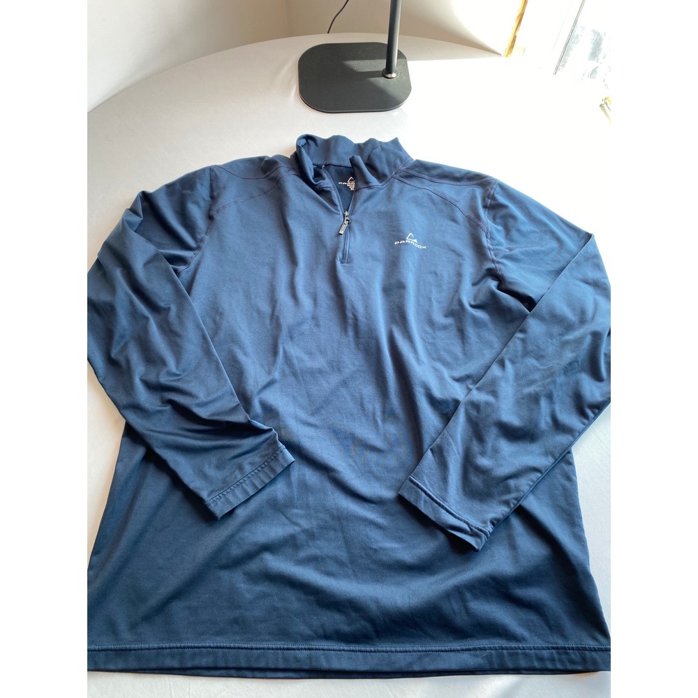 Paradox Mens XL Navy Blue Quarter Zip Long Sleeve Base Layer Performance Shirt